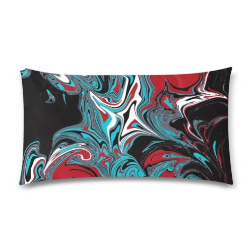 Dark Wave of Colors Rectangle Pillow Case 20"x36"(Twin Sides)