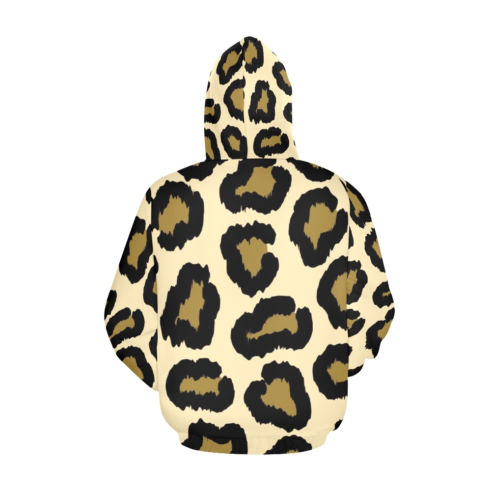 Leopard Patten Design All Over Print Hoodie for Men (USA Size) (Model H13)