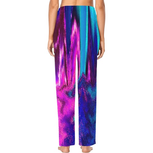 Melted Glitch (Pink & Teal) Women's Pajama Trousers