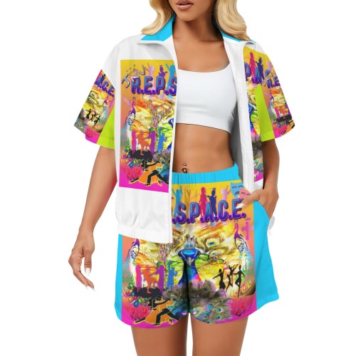 JNV REPSPACE WINDBREAKER WHITE LIME BLUE ORANGE PINK LOGO