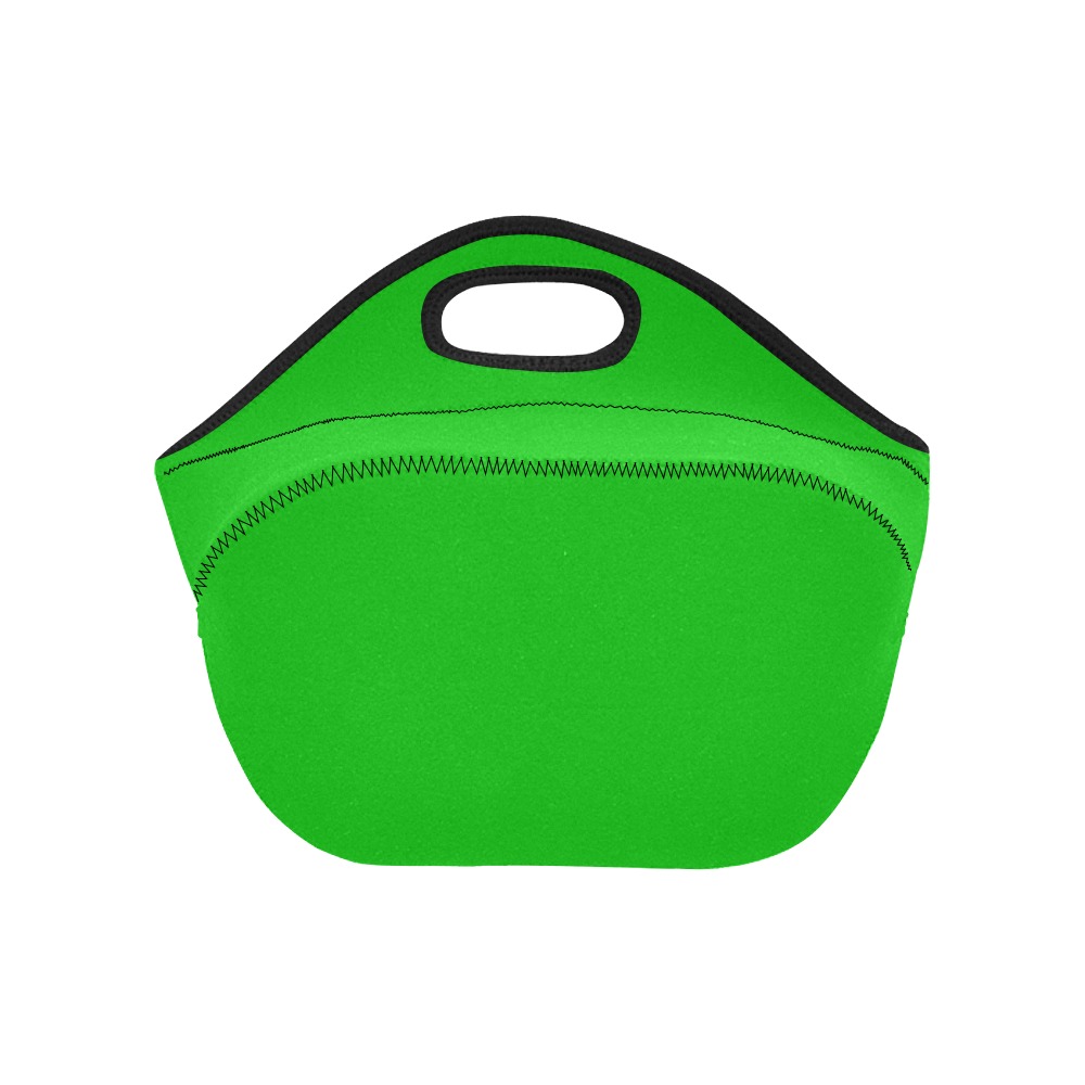Merry Christmas Green Solid Color Neoprene Lunch Bag/Small (Model 1669)
