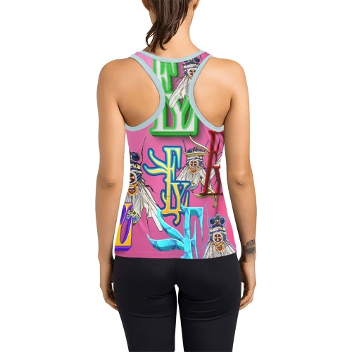 All over Collectable Fly Women's Racerback Tank Top (Model T60)