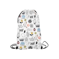 Doodle Small Drawstring Bag Model 1604 (Twin Sides) 11"(W) * 17.7"(H)