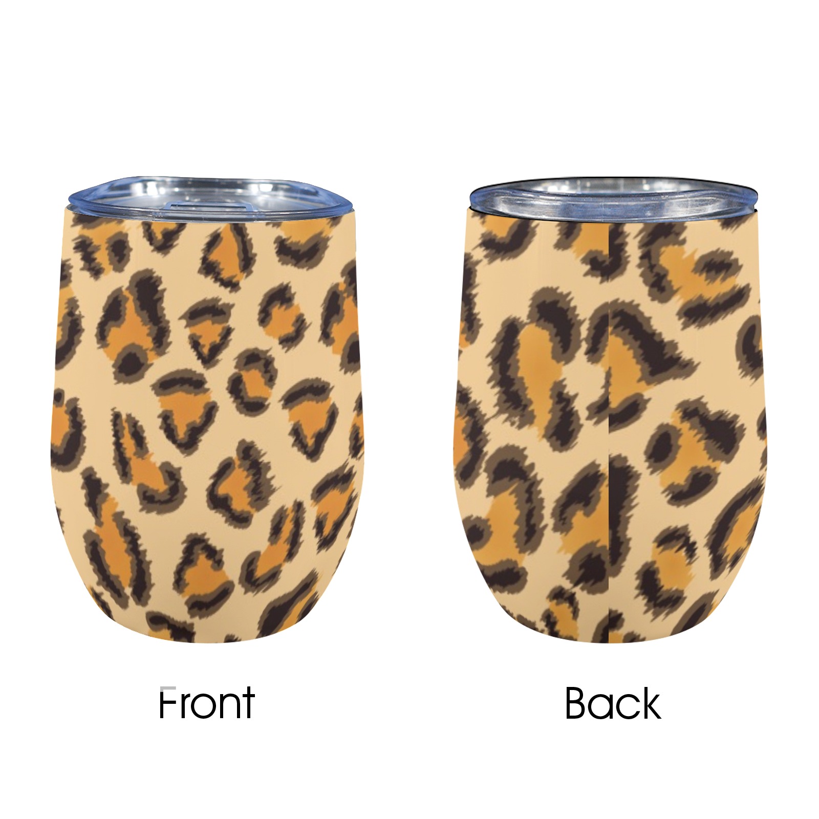 Wine Tumbler Leopard Pattern.jpg 12oz Wine Tumbler