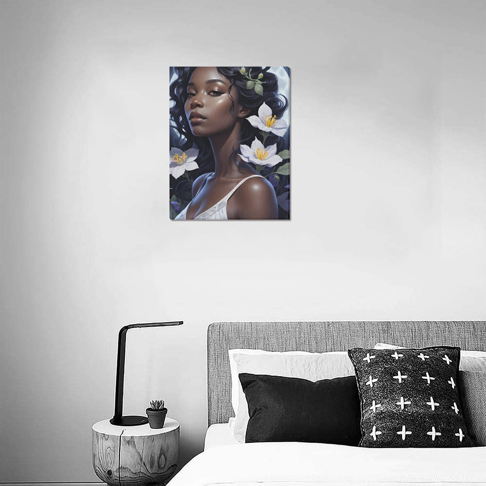 Nightshade_moon_Goddess_TradingCard Upgraded Canvas Print 11"x14"