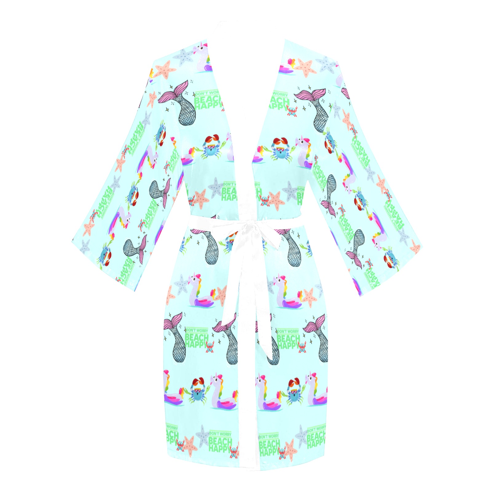 digital art pattern Long Sleeve Kimono Robe