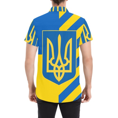 UKRAINE Men's All Over Print Short Sleeve Shirt (Model T53)