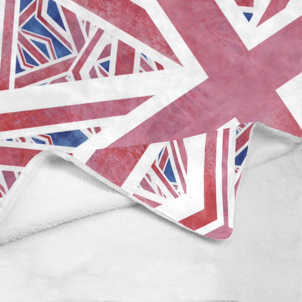 Abstract Union Jack British Flag Collage Ultra-Soft Micro Fleece Blanket 60"x80"