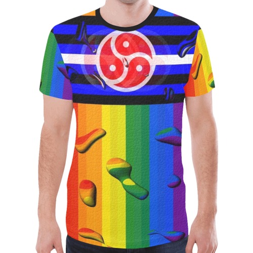 BDSM Pride Flag Pop Art by Nico Bielow New All Over Print T-shirt for Men (Model T45)