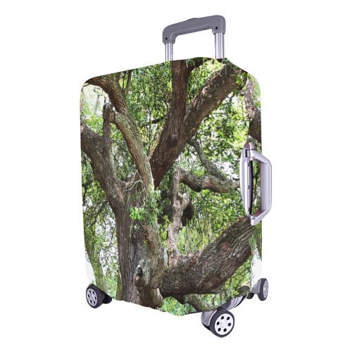Oak Tree In The Park 7659 Stinson Park Jacksonville Florida Luggage Cover/Large 26"-28"