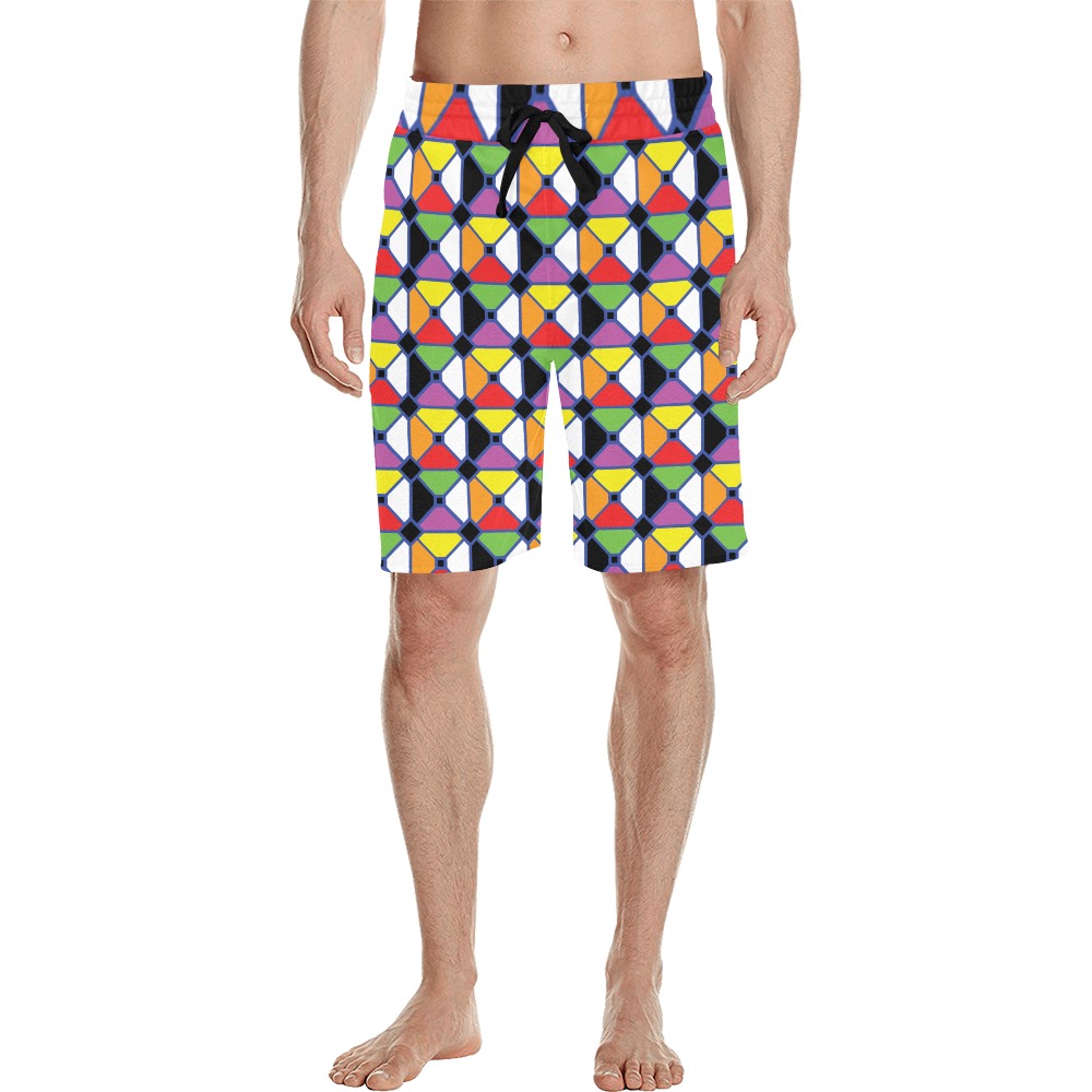 meshsquares Men's All Over Print Casual Shorts (Model L23)