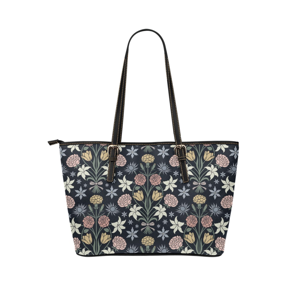 Bouquet Leather Tote Bag/Large (Model 1651)