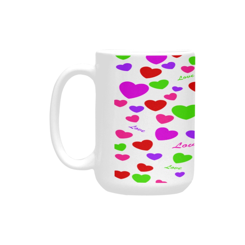 Love And Hearts Custom Ceramic Mug (15OZ)