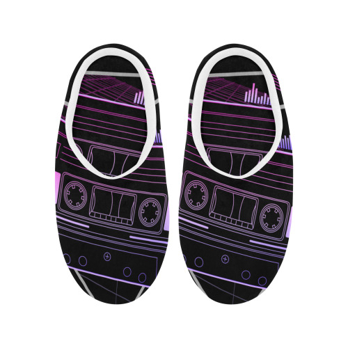 Retro Mix Women's Non-Slip Cotton Slippers (Model 0602)