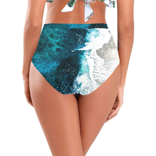 Ocean And Beach High-Waisted Bikini Bottom (Model S13)