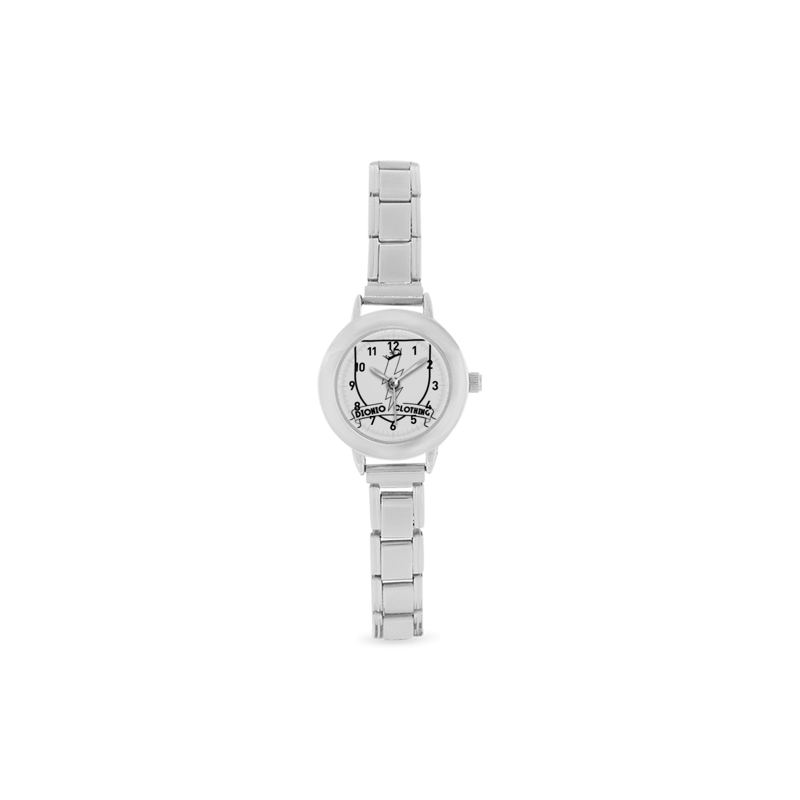Dionio Clothing - Women's Italian Charm Watch (White Shield Logo) Women's Italian Charm Watch(Model 107)