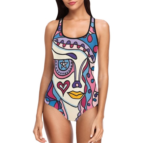 Mystical Vest One Piece Swimsuit (Model S04)