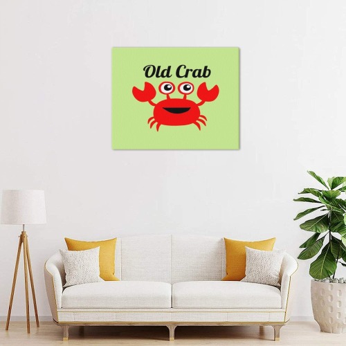 Old Crab Green Frame Canvas Print 20"x16"