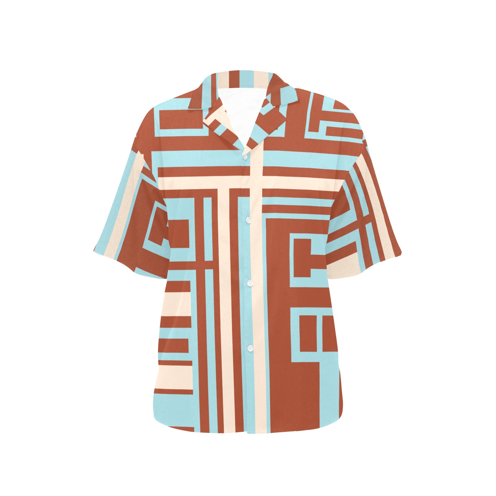 Model 1 All Over Print Hawaiian Shirt for Women (Model T58)