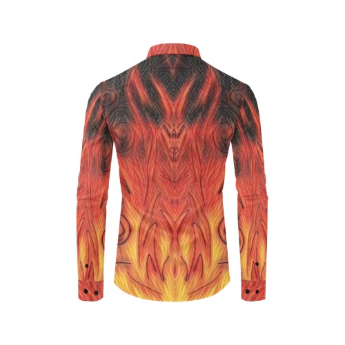 HalloweenDevil. Men's All Over Print Casual Dress Shirt (Model T61)