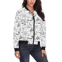 Inspirational tattoo pattern BL 2 All Over Print Bomber Jacket for Women (Model H36)