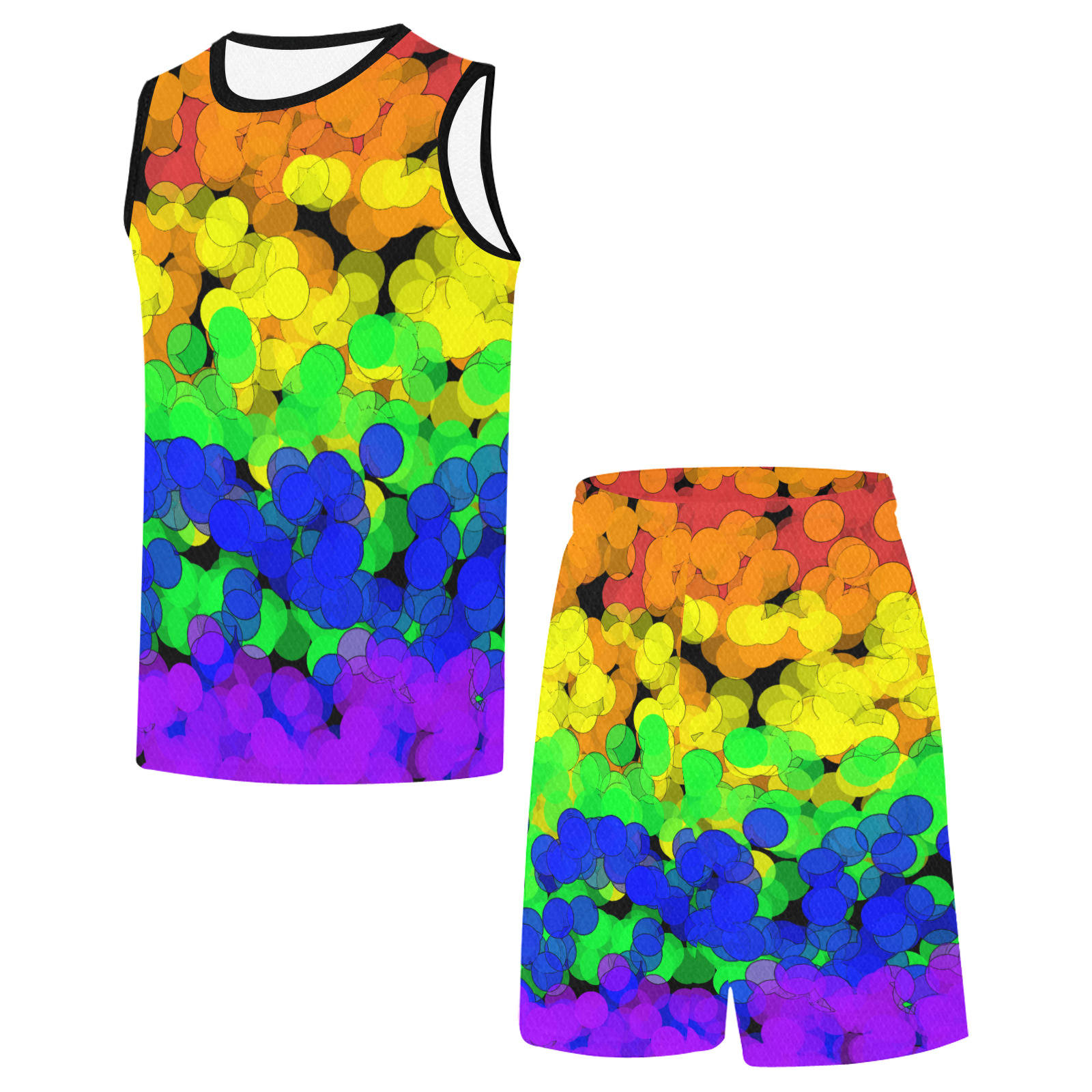 Gay Pride Bokeh All Over Print Basketball Uniform
