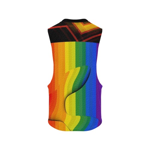 Rubber  Pride Flag Pop Art by Nico Bielow Men's Open Sides Workout Tank Top (Model T72)