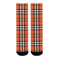 Halloween Plaid Men's Custom Socks