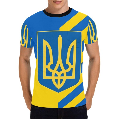 UKRAINE Men's All Over Print T-Shirt with Chest Pocket (Model T56)
