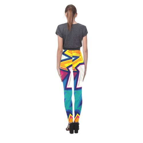 Colorful Abstract Geometric Cassandra Women's Leggings (Model L01)