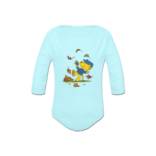 Ferald Amongst The Autumn Leaves Baby Powder Organic Long Sleeve One Piece (Model T27)