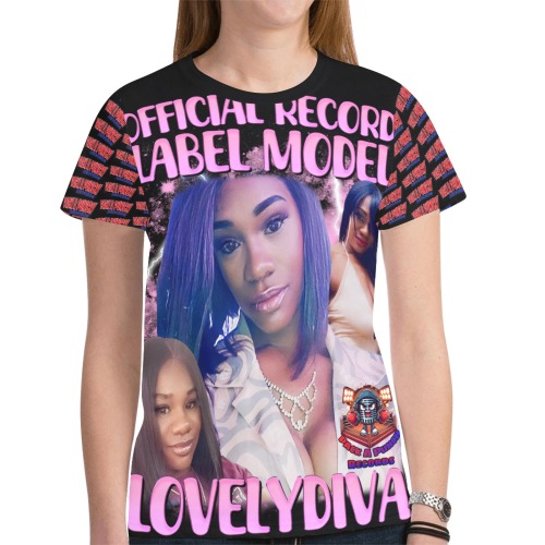 LovelyDiva New All Over Print T-shirt for Women (Model T45)