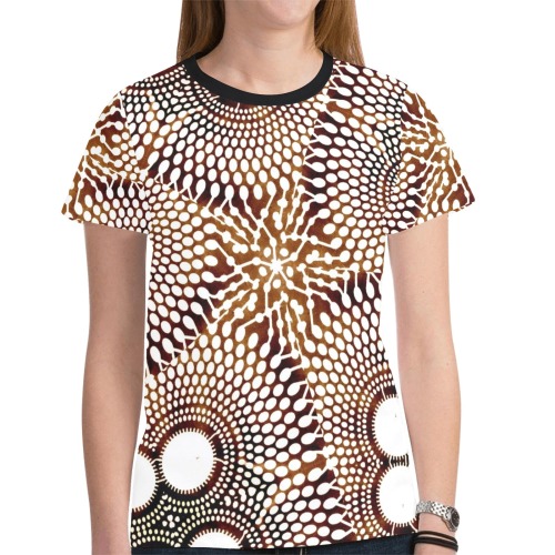 AFRICAN PRINT PATTERN 4 New All Over Print T-shirt for Women (Model T45)
