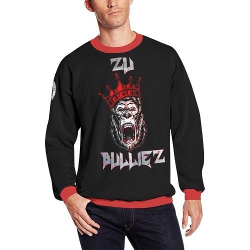 Zu Bulliez All Over Print Crewneck Sweatshirt for Men (Model H18)