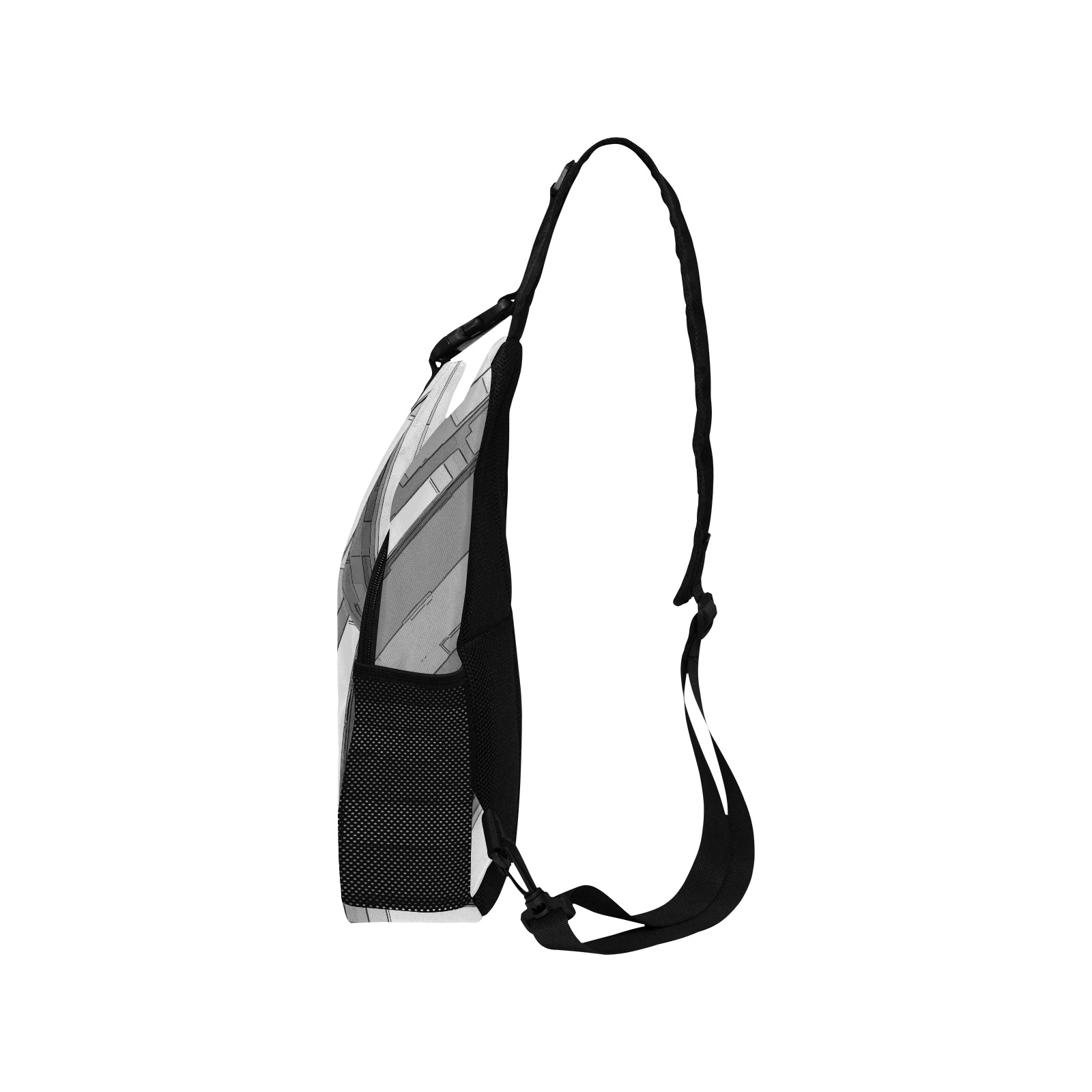 Greyscale Abstract B&W Art Men's Casual Chest Bag (Model 1729)