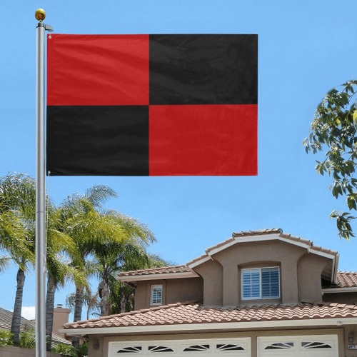 Georgia Flag Variant Maroon Black Garden Flag 70"x47"