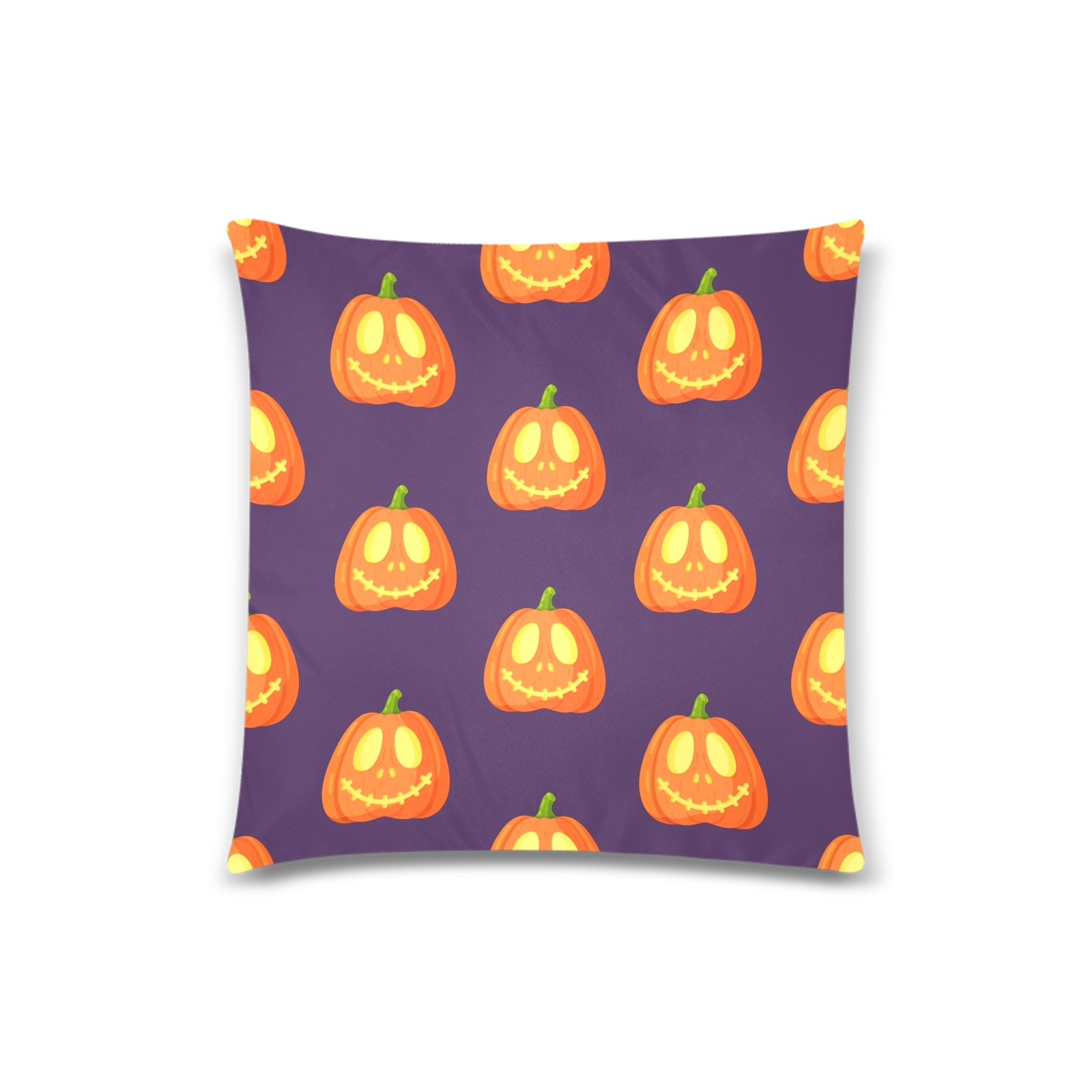 Halloween Pumpkin Custom Zippered Pillow Case 18"x18"(Twin Sides)