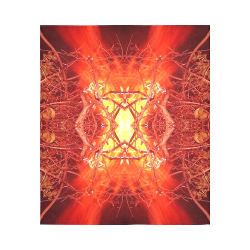 Abstract Fire Cotton Linen Wall Tapestry 51"x 60"