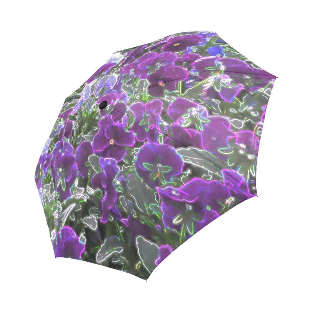 Field Of Purple Flowers 8420 Auto-Foldable Umbrella (Model U04)