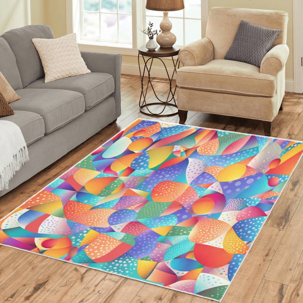 Sunset Ocean Waves Area Rug7'x5'