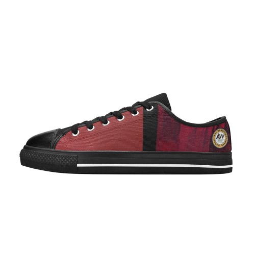 graffiti building's red Women's Classic Canvas Shoes (Model 018)