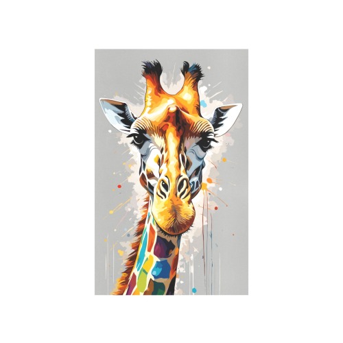 Adorable giraffe animal, colorful cool fantasy art Art Print 19‘’x28‘’