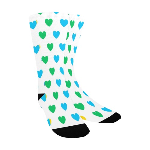 Rainbow Hearts Custom Socks for Kids