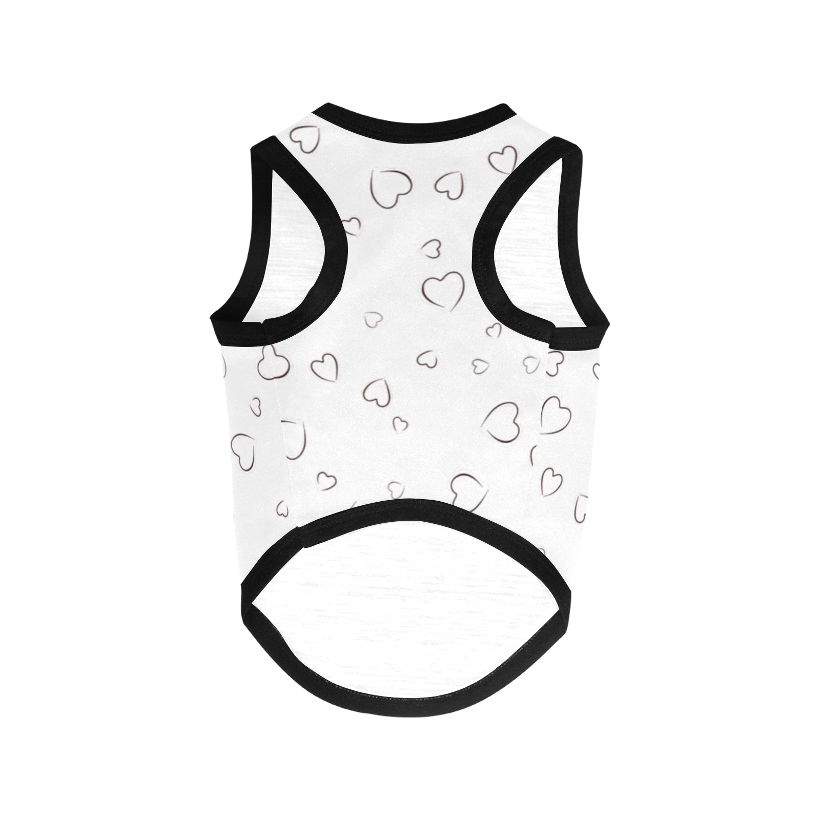 White Hearts Floating All Over Print Pet Tank Top
