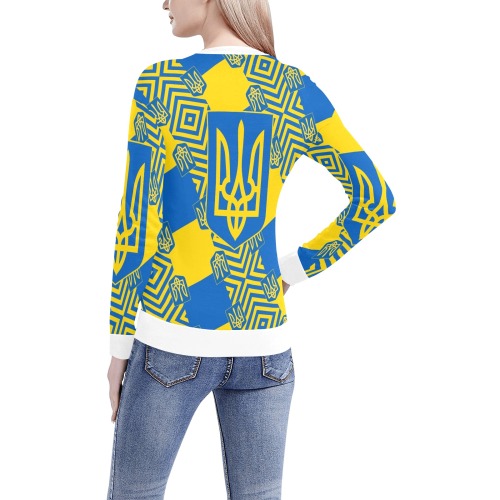 UKRAINE 2 Women's All Over Print V-Neck Sweater (Model H48)