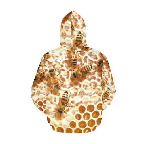 HONEY BEES 2 All Over Print Hoodie for Women (USA Size) (Model H13)