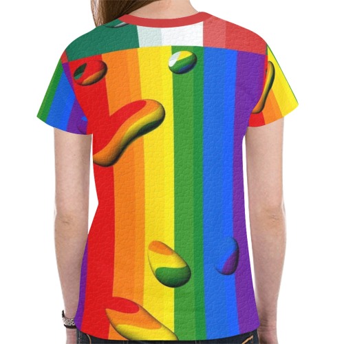 Mexico Pride Flag Pop Art by Nico Bielow New All Over Print T-shirt for Women (Model T45)