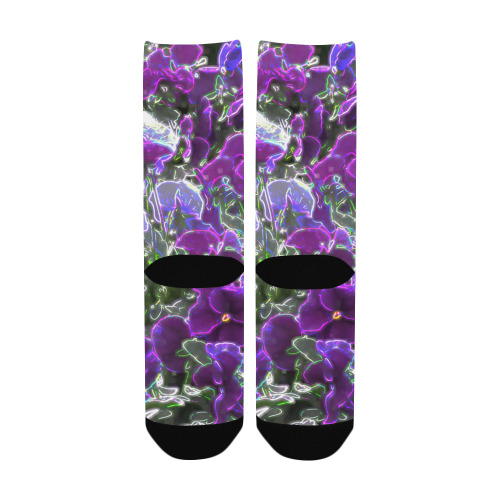 Field Of Purple Flowers 8420 Women's Custom Socks