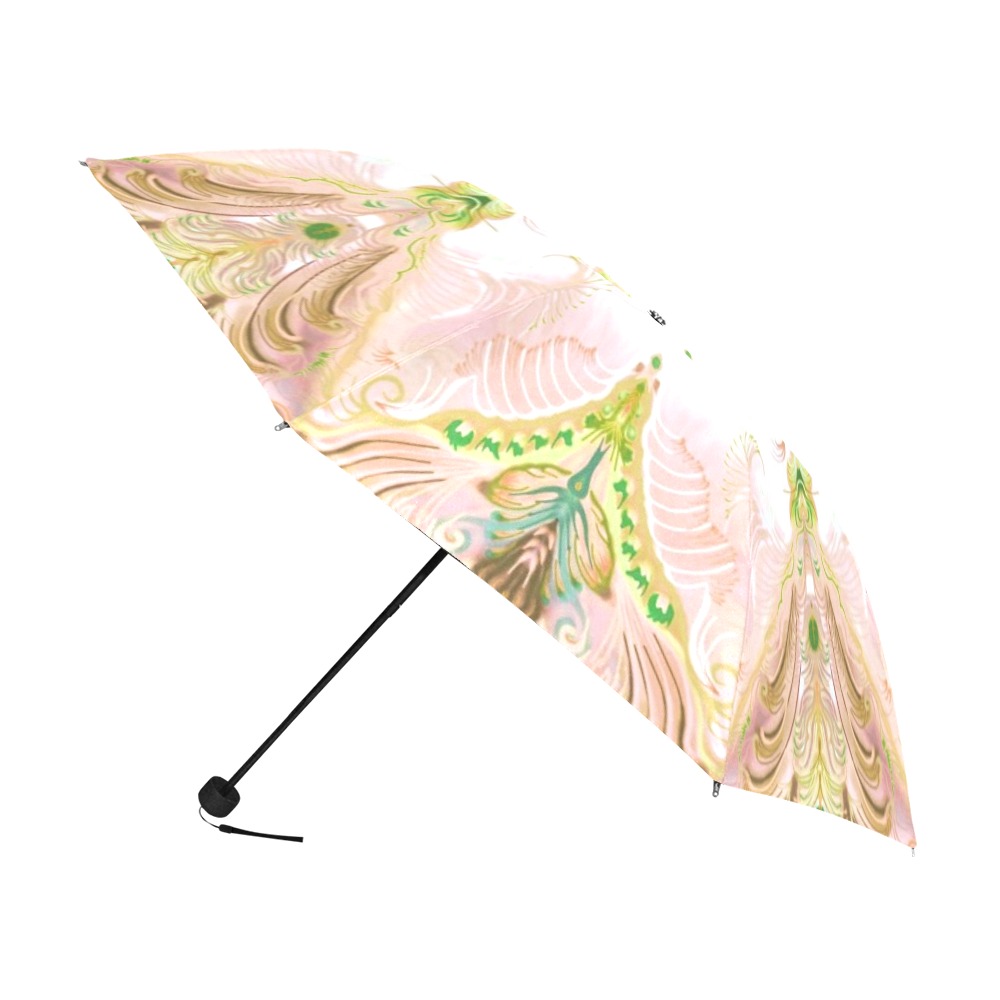 dragon flowers yellow Anti-UV Foldable Umbrella (U08)