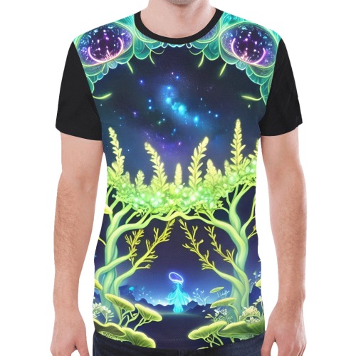 Enchanted Galactic Glow In The Dark New All Over Print T-shirt for Men (Model T45)